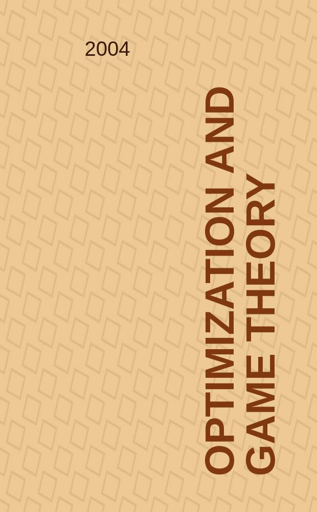 Optimization and game theory