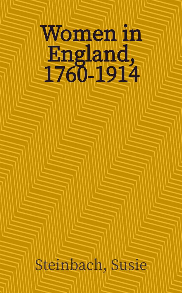 Women in England, 1760-1914 : A social history = Женщины в Англии, 1760-1914