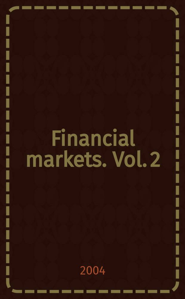 Financial markets. Vol. 2 : Equity markets