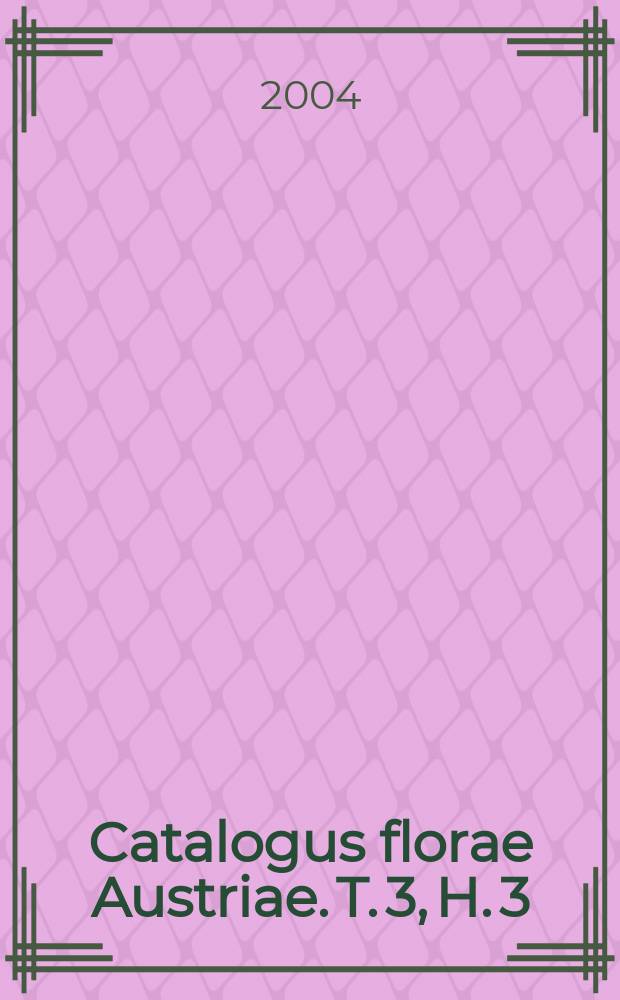 Catalogus florae Austriae. [T.] 3, [H.] 3 : Die Brandpilze Österreichs
