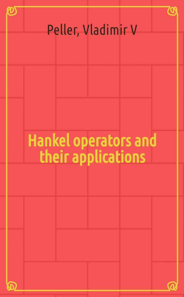 Hankel operators and their applications