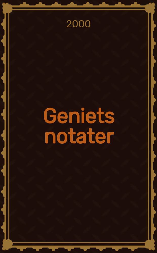 Geniets notater