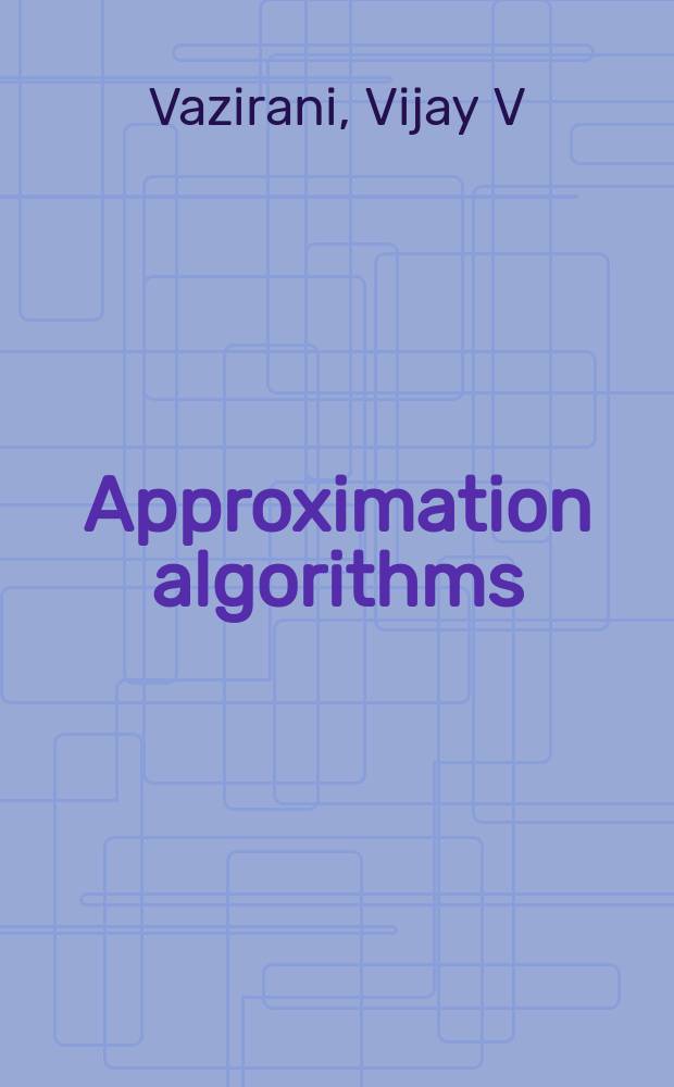 Approximation algorithms
