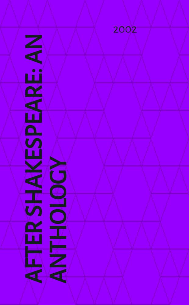 After Shakespeare : An anthology = После Шекспира.Антология