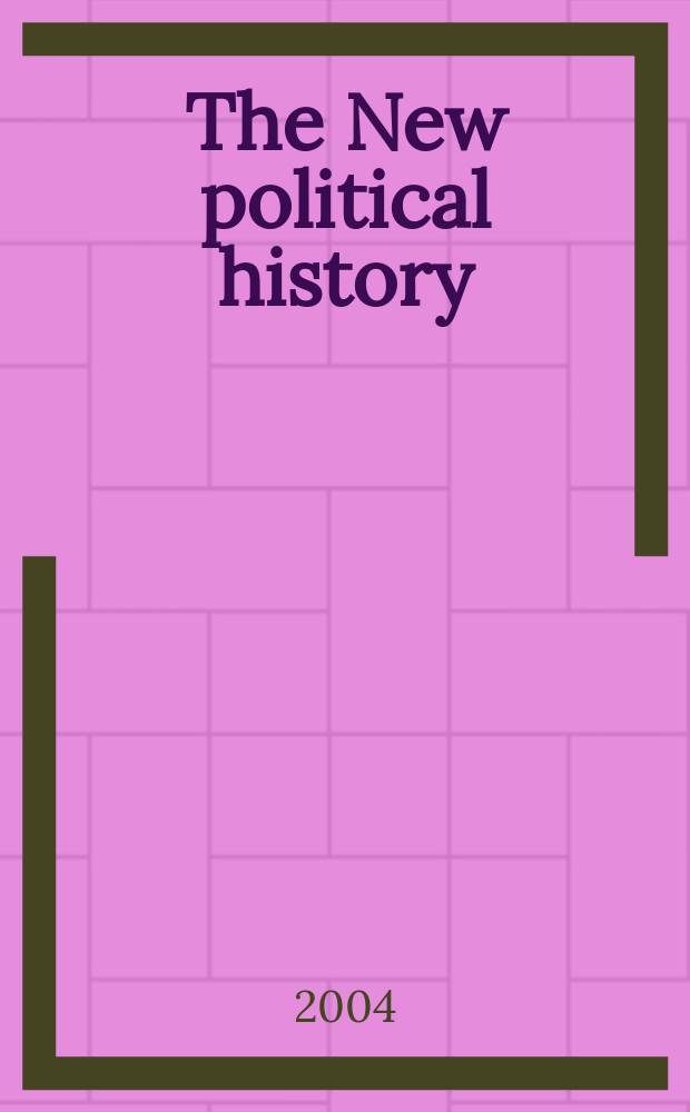 The New political history = Новая политическая история