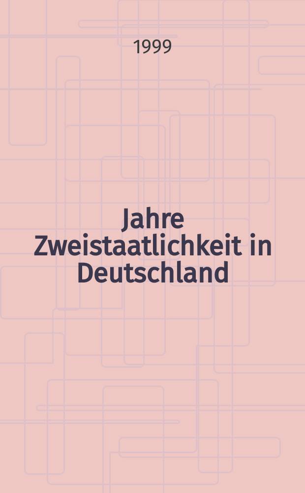 40 Jahre Zweistaatlichkeit in Deutschland : Eine Bilanz = 40 лет двух государств Германии: итог