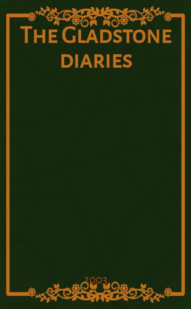 The Gladstone diaries : With Cabinet minutes a. Prime-ministerial correspondence. Vol. 14 : Index