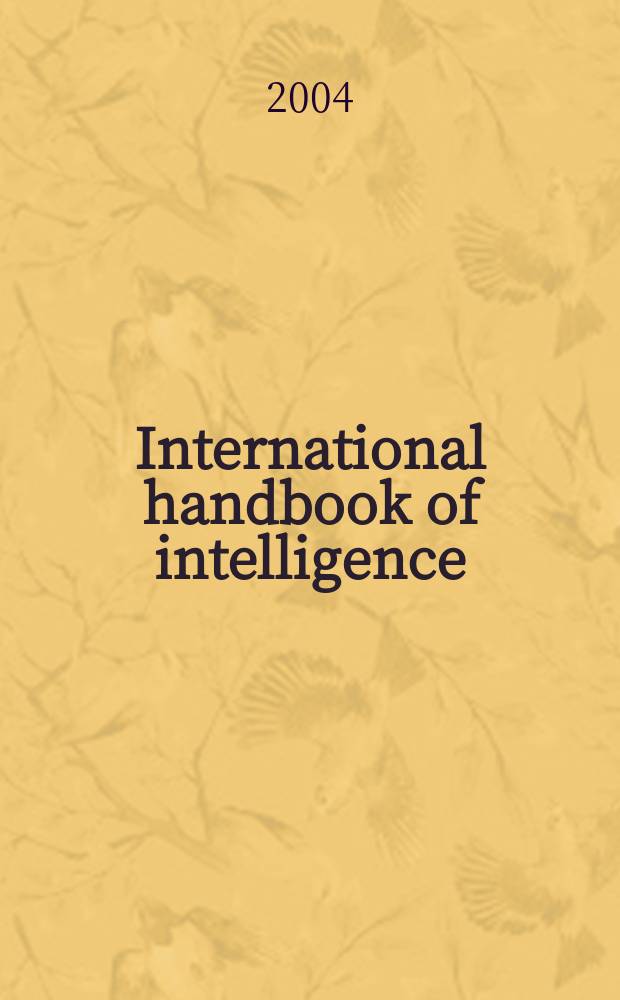 International handbook of intelligence = Интеллект. Международное руководство