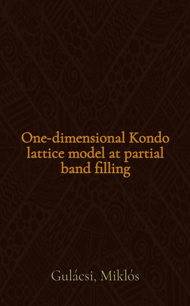 One-dimensional Kondo lattice model at partial band filling