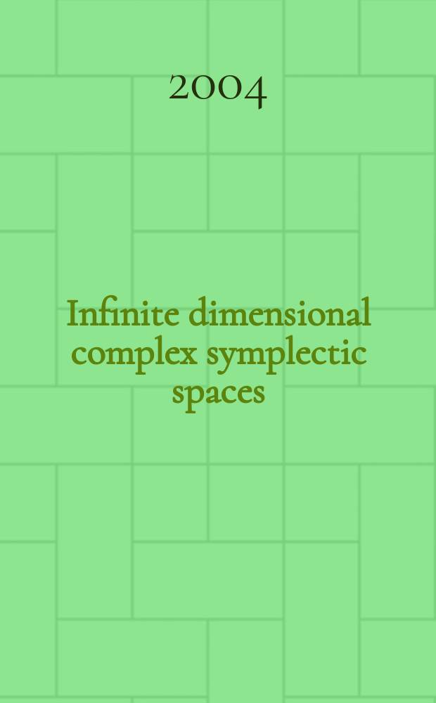 Infinite dimensional complex symplectic spaces