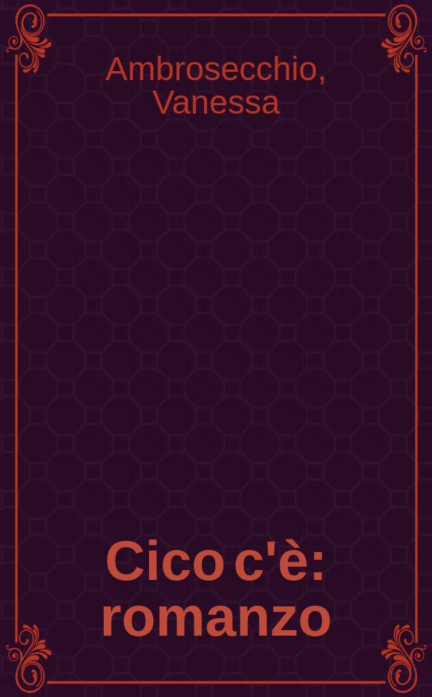 Cico c'è : romanzo