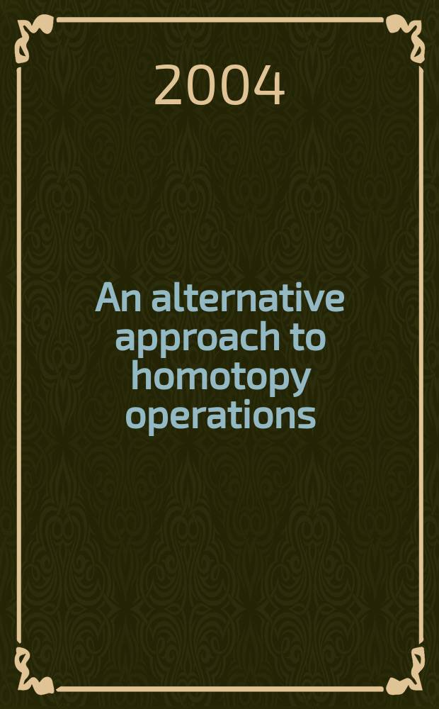 An alternative approach to homotopy operations