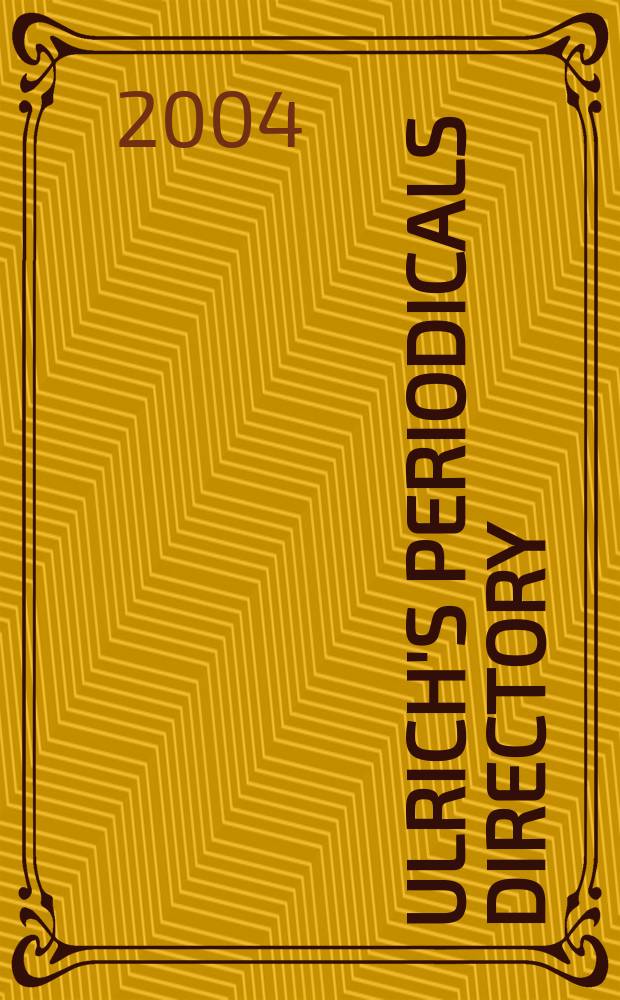 Ulrich's Periodicals directory : Intern. periodicals inform. since 1932 incl. irregular serials a. annuals. Vol. 2 : Classified list of serials