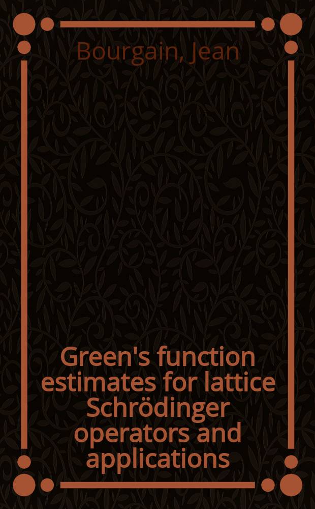 Green's function estimates for lattice Schrödinger operators and applications