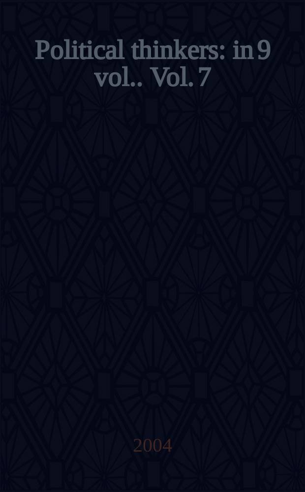 Political thinkers : [in 9 vol.]. Vol. 7 : Aristotle = Аристотель