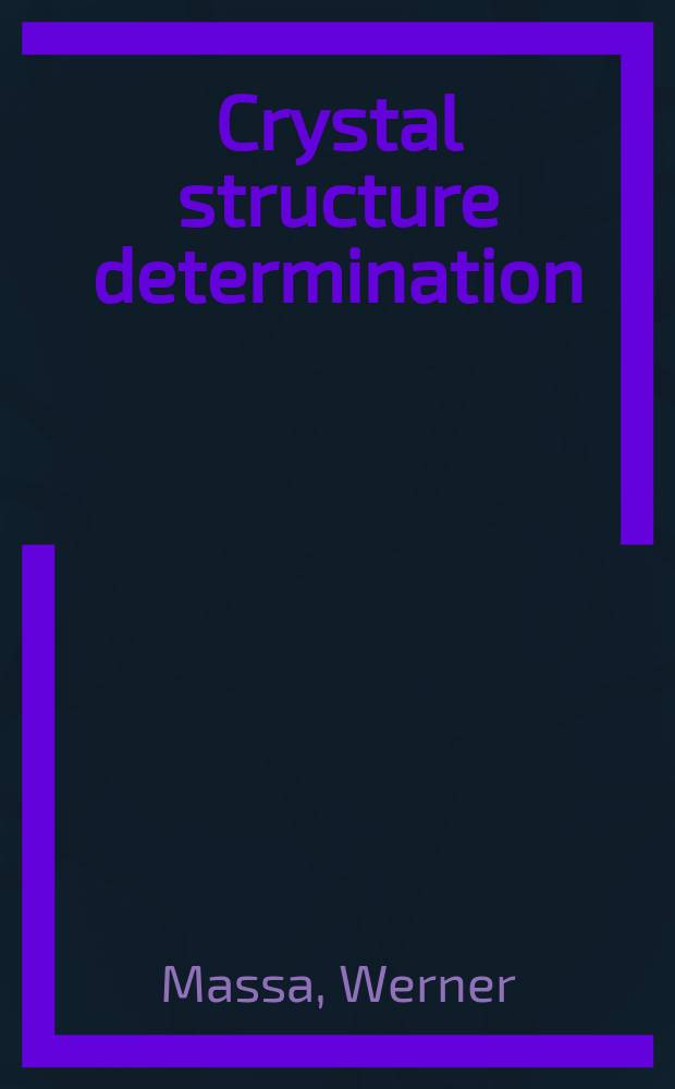 Crystal structure determination