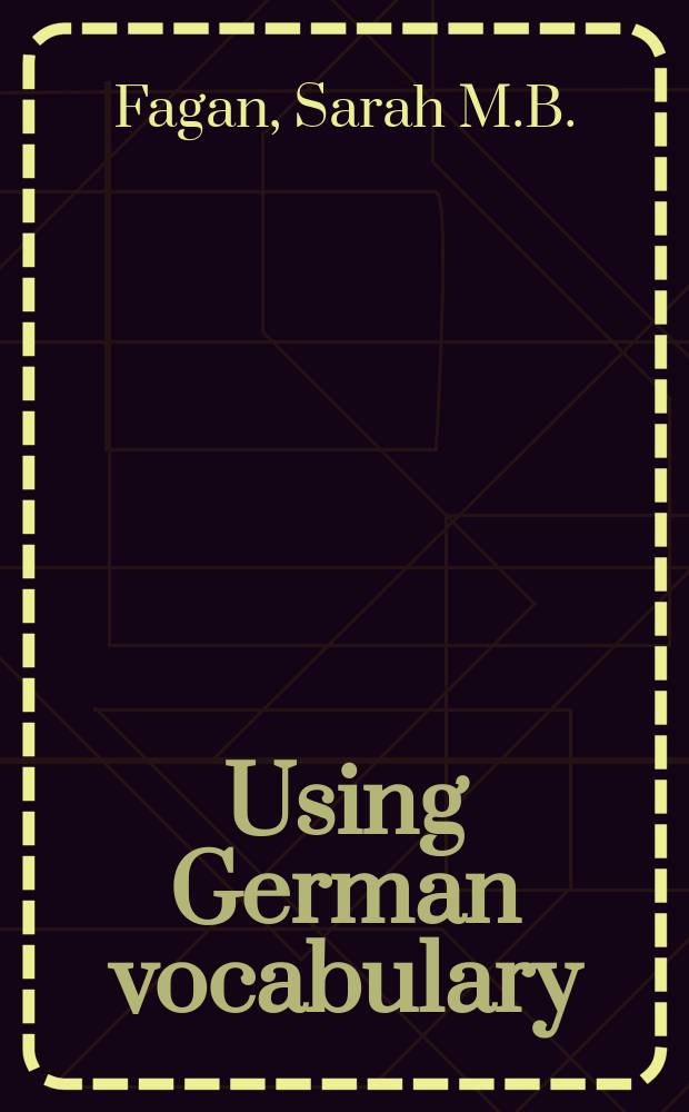 Using German vocabulary = Использование немецкого