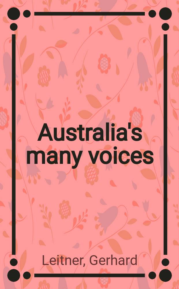 Australia's many voices = Множество голосов Австралии