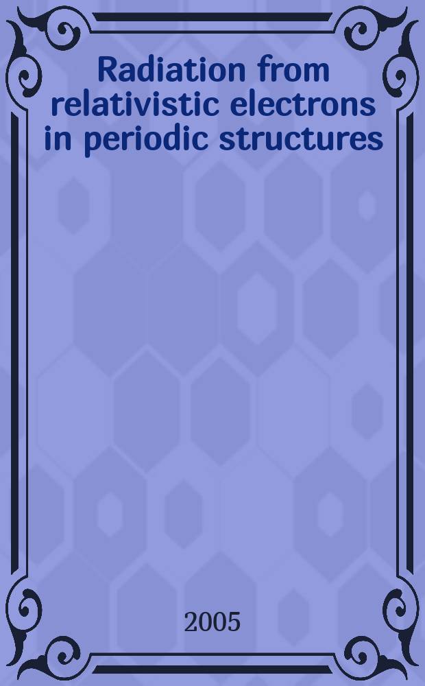 Radiation from relativistic electrons in periodic structures (RREPS'03)
