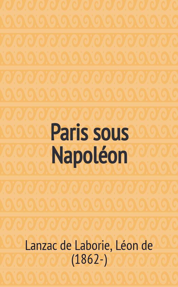 Paris sous Napoléon