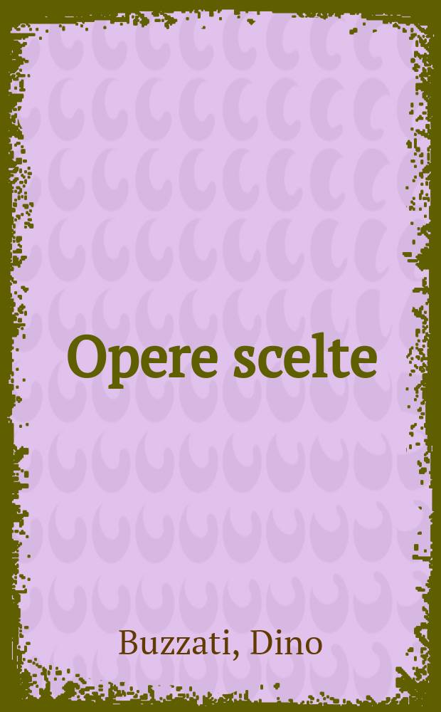 Opere scelte