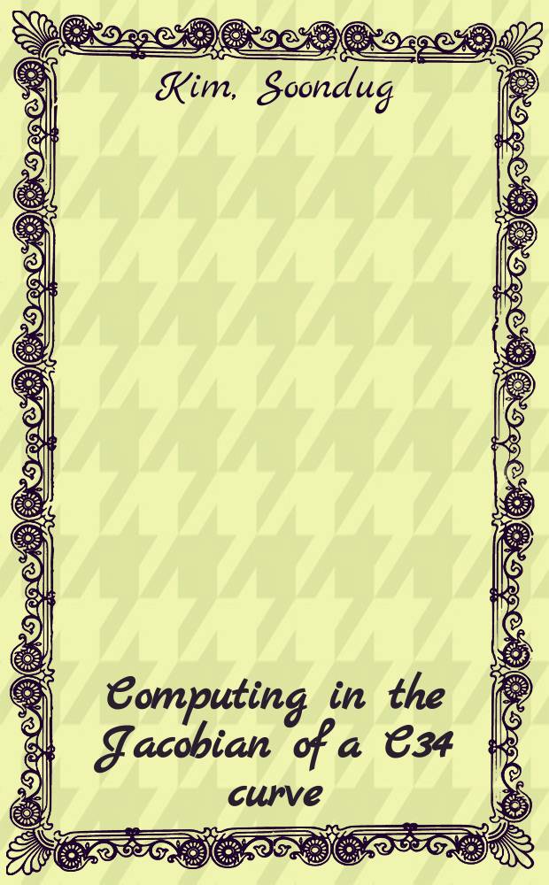 Computing in the Jacobian of a C34 curve