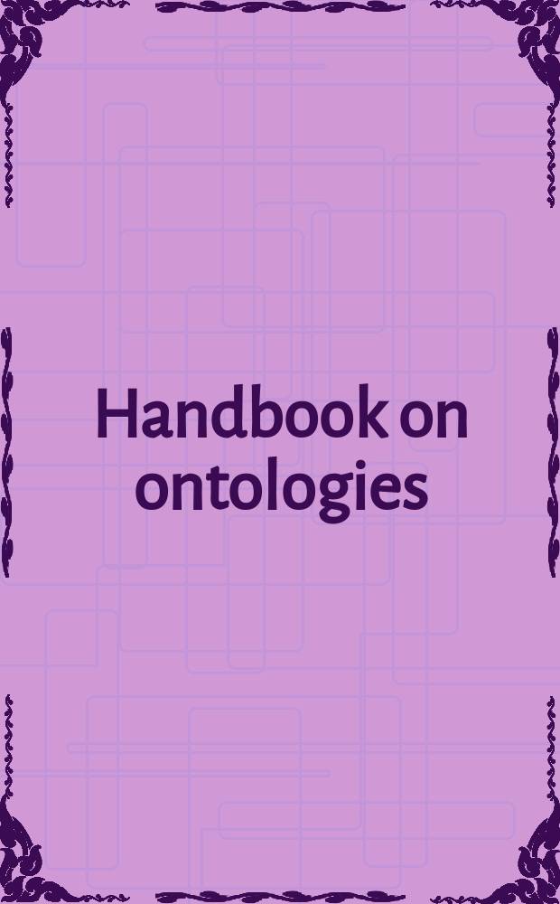 Handbook on ontologies