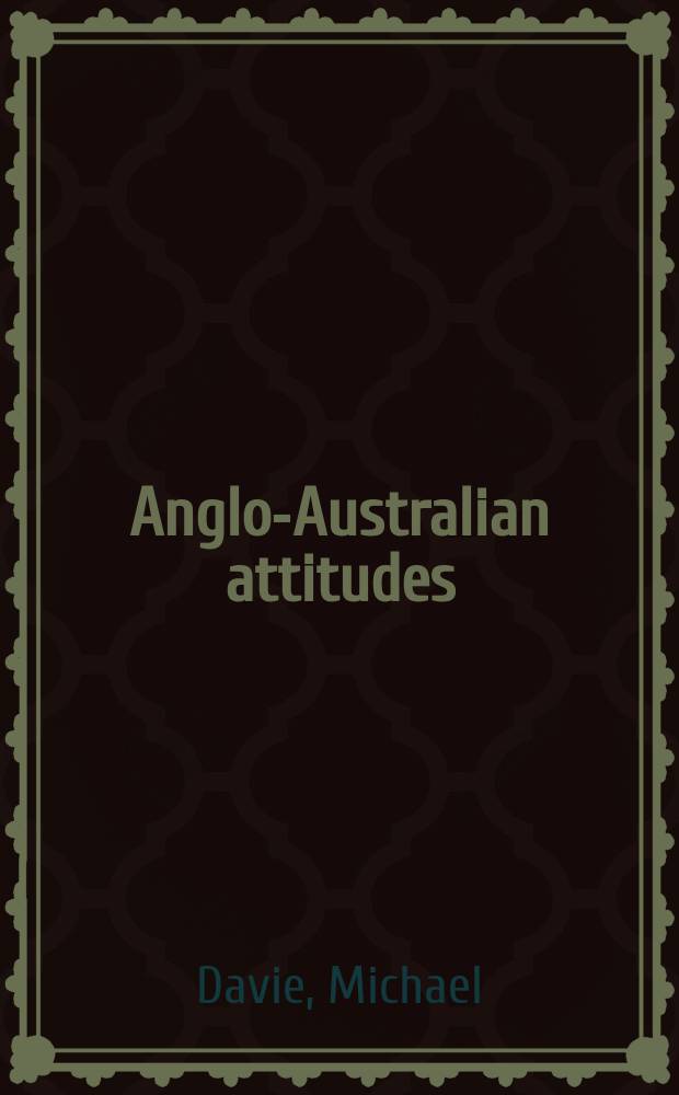 Anglo-Australian attitudes