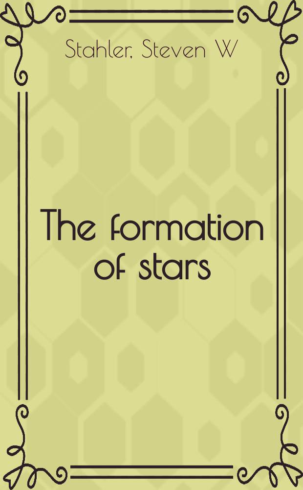 The formation of stars