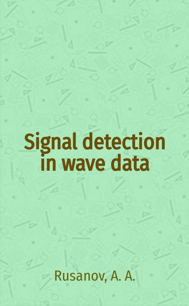 Signal detection in wave data