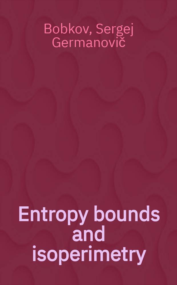 Entropy bounds and isoperimetry