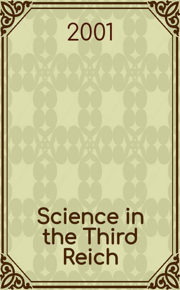 Science in the Third Reich = Наука и третья империя