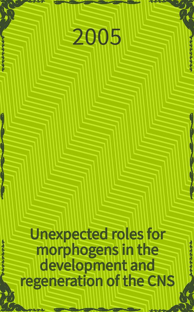 Unexpected roles for morphogens in the development and regeneration of the CNS