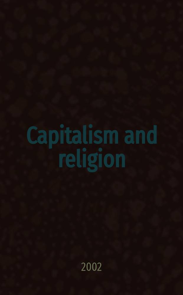 Capitalism and religion : the price of piety = Капитализм и религия