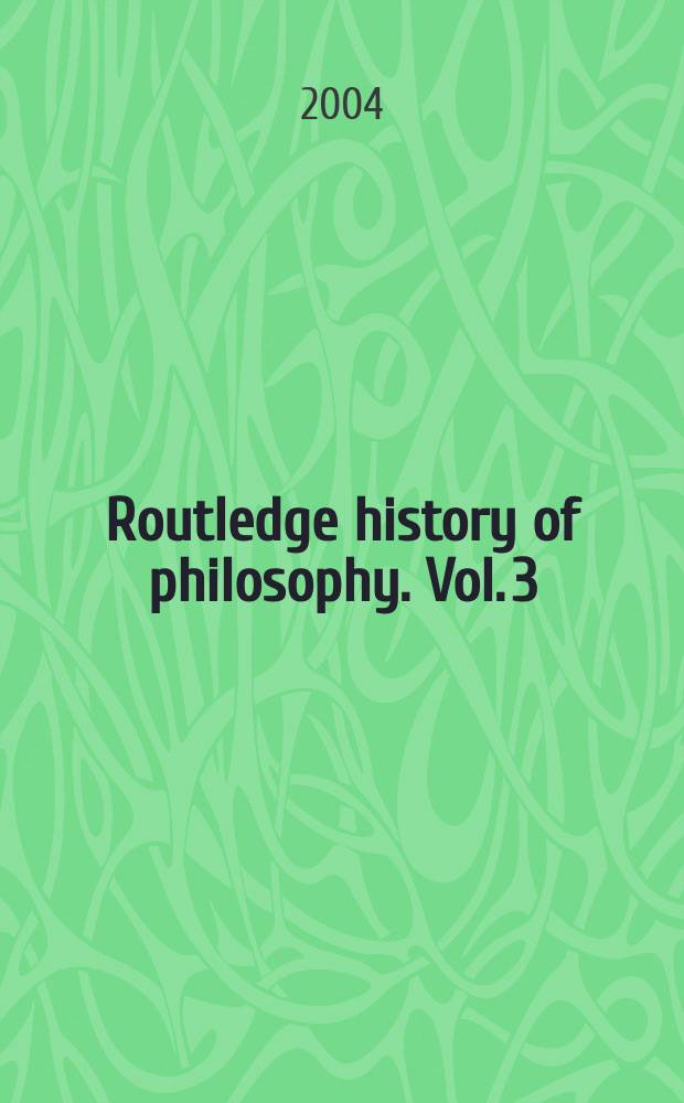 Routledge history of philosophy. Vol. 3 : Medieval philosophy = Средневековая философия