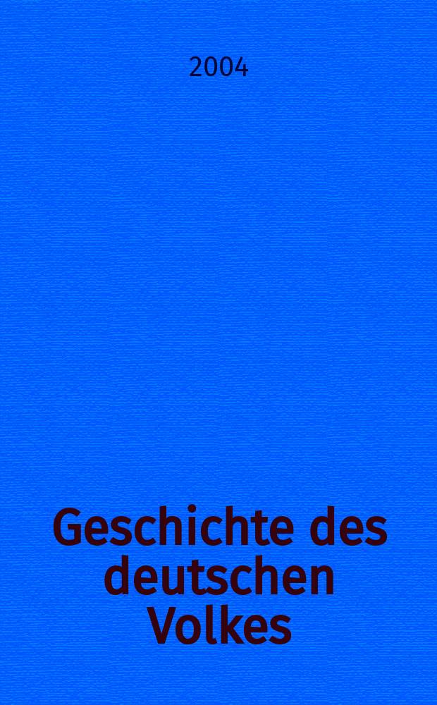 Geschichte des deutschen Volkes : von den Anfängen bis zur Gegenwart. Bd. 2 : Bürger und Fürsten = Горожанин и князья