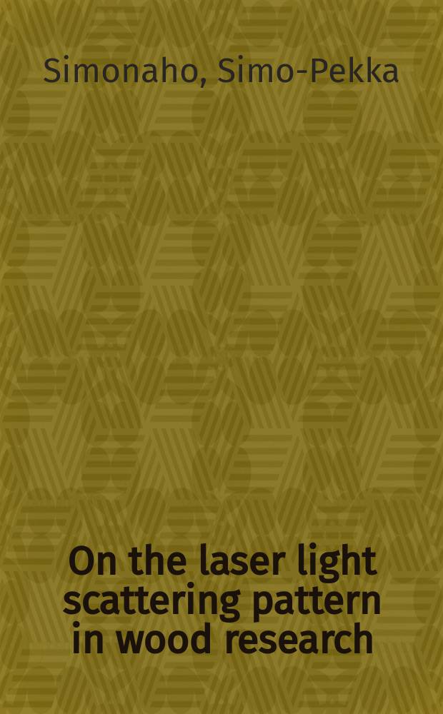 On the laser light scattering pattern in wood research