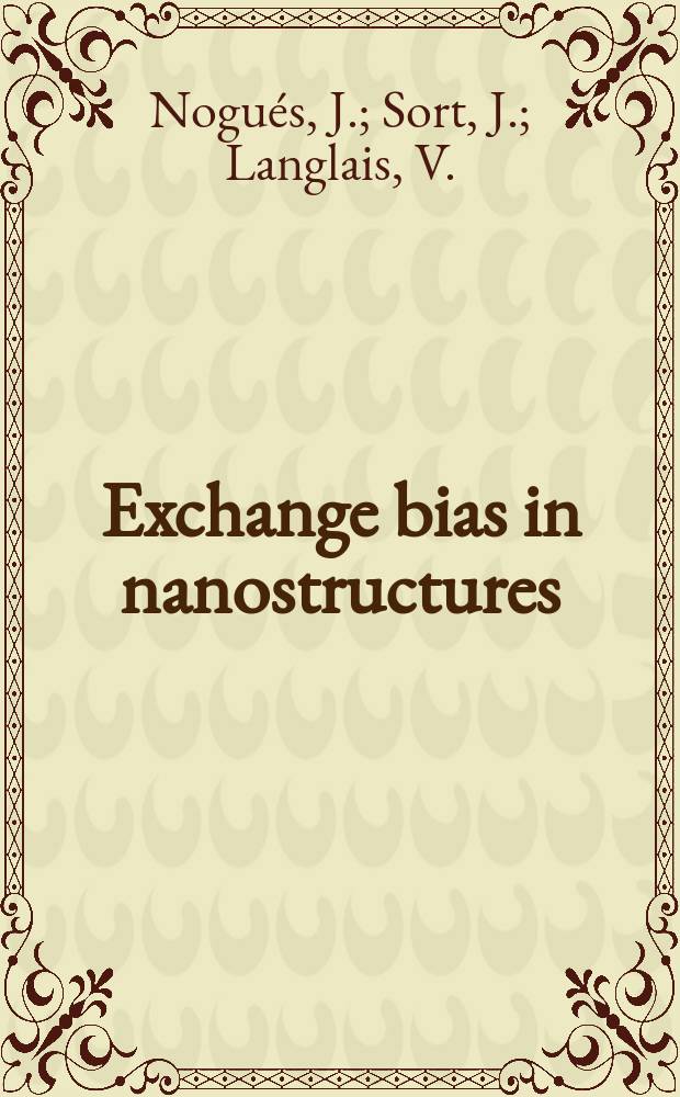 Exchange bias in nanostructures