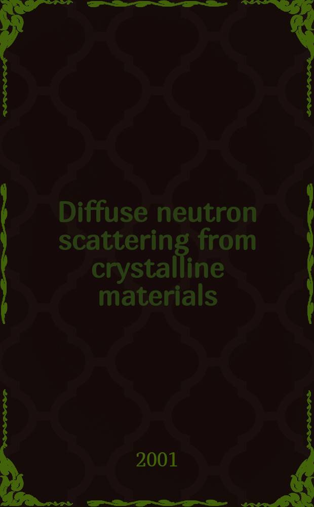 Diffuse neutron scattering from crystalline materials