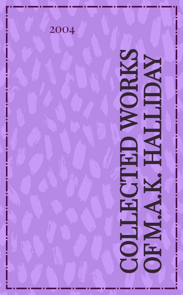 Collected works of M.A.K. Halliday