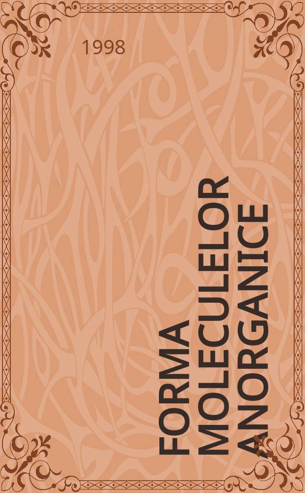 Forma moleculelor anorganice = The shape of the inorganic molecules : o introducere în stereochimia anorganicǎ