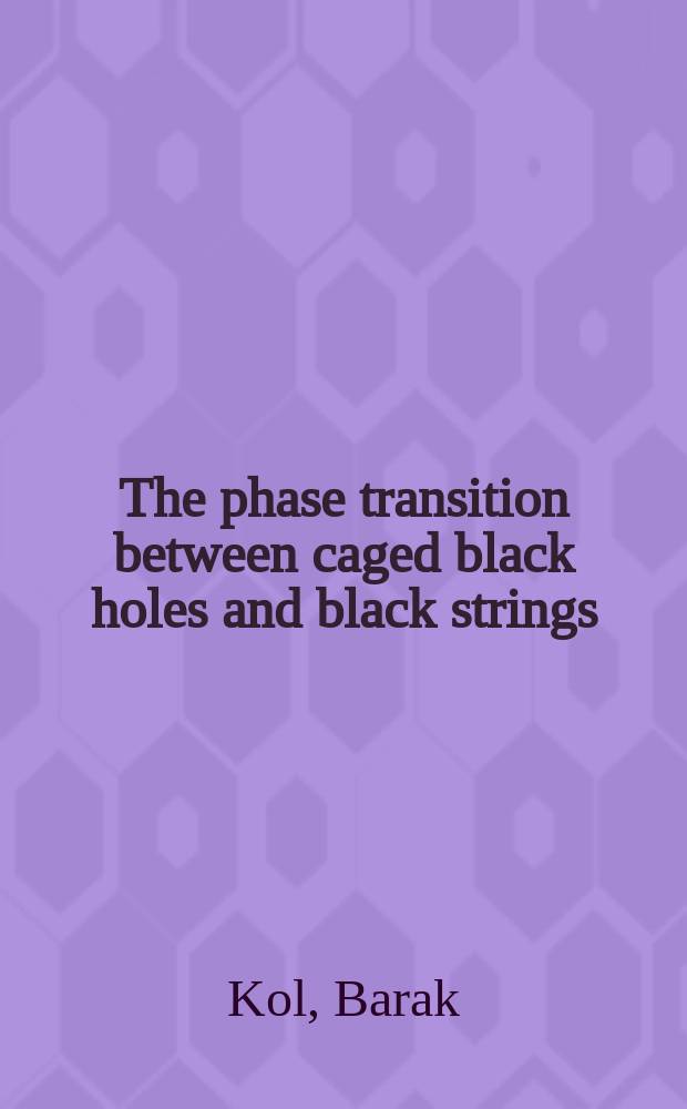 The phase transition between caged black holes and black strings