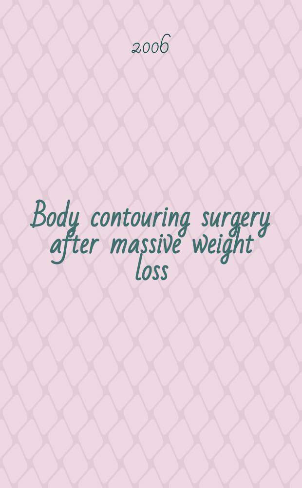 Body contouring surgery after massive weight loss = Формирующая контуры тела хирургия после массивной потери веса.