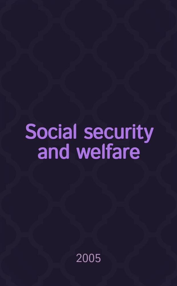 Social security and welfare : concepts and comparisons = Социальное обеспечение и заработная плата