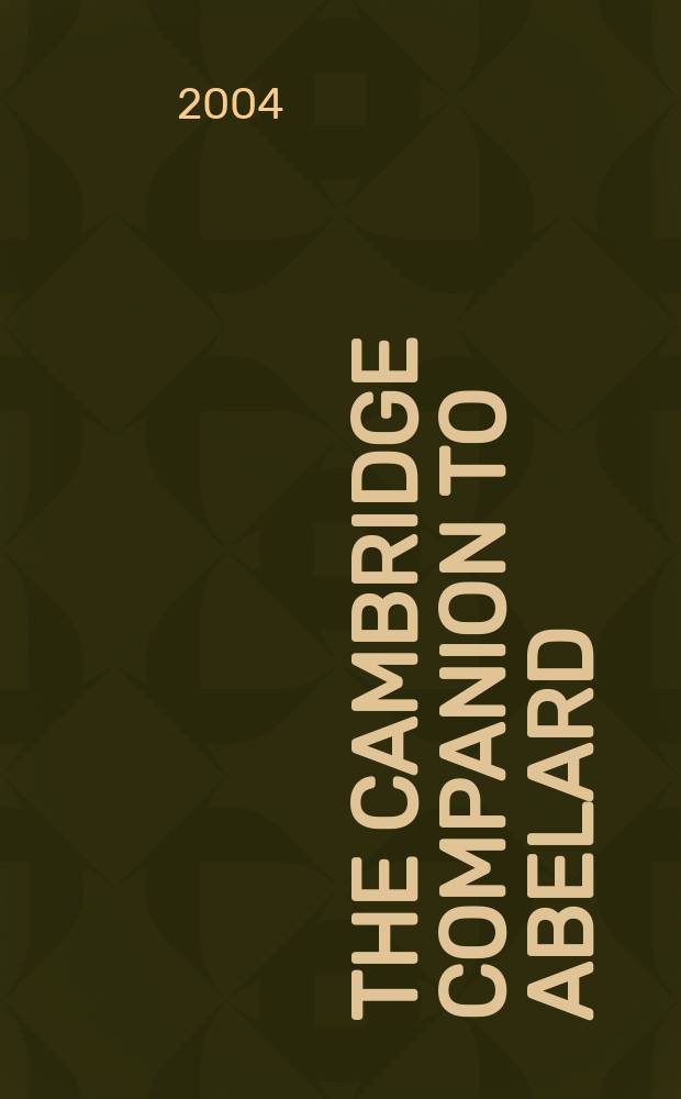 The Cambridge companion to Abelard = Абеляр