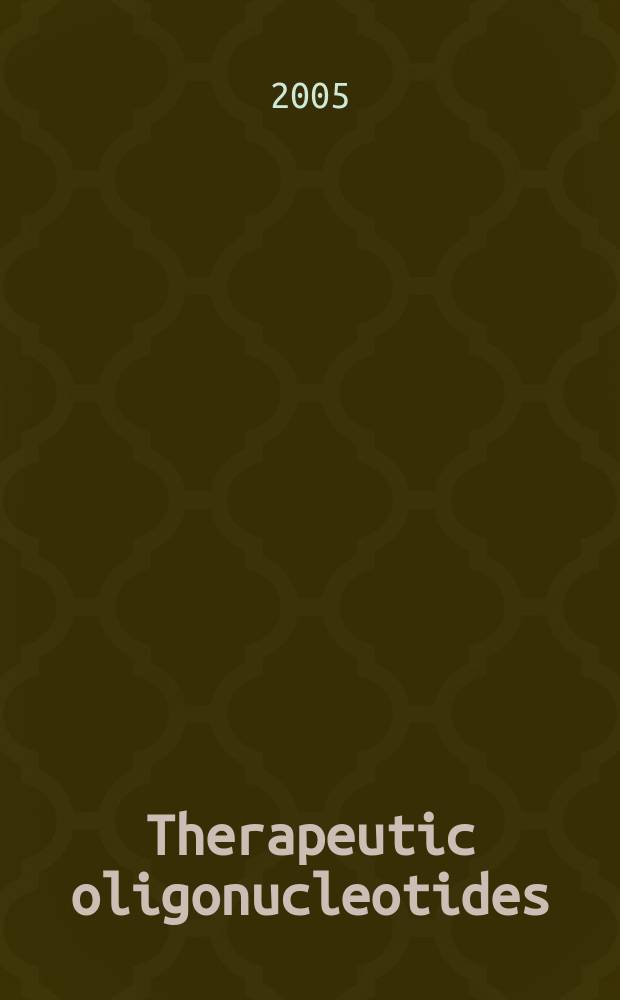 Therapeutic oligonucleotides : transcriptional and translational strategies for silencing gene expression = Терапевтические олигонуклеотиды:транскрипционные и транляционные стратегии для "молчащей" генной экспрессии.