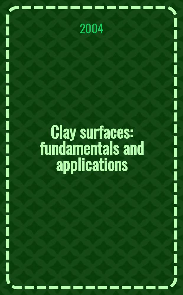 Clay surfaces : fundamentals and applications = Поверхность глинистых (минералов). Основы и применение.