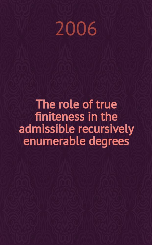 The role of true finiteness in the admissible recursively enumerable degrees