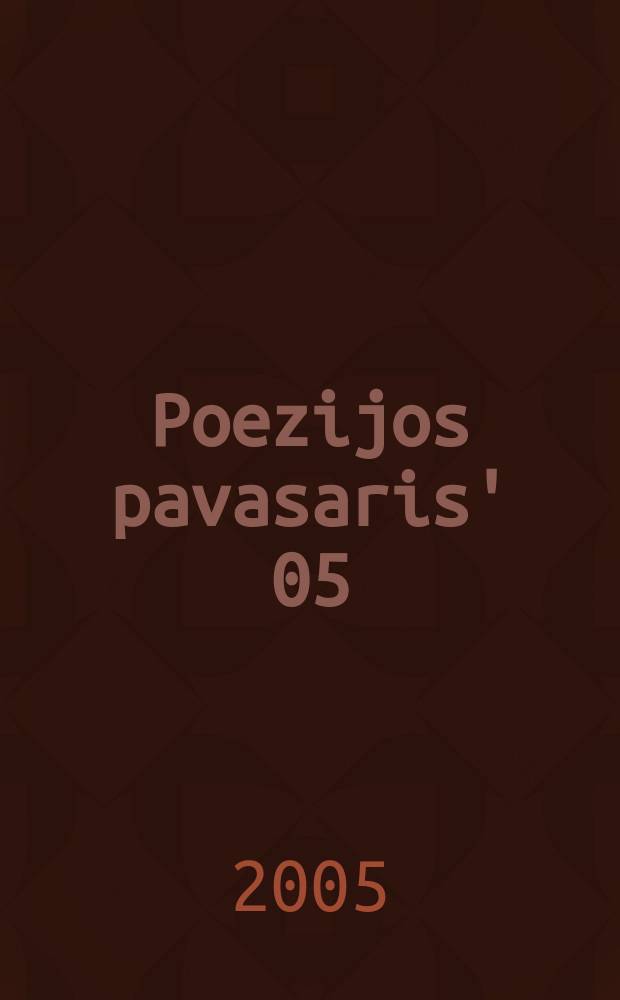 Poezijos pavasaris' 05