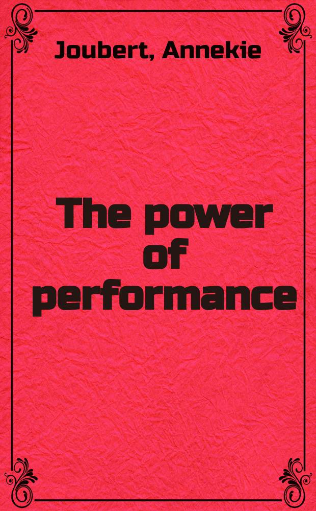 The power of performance : linking past and present in Hananwa and Lobedu oral literature = Энергия исполнения